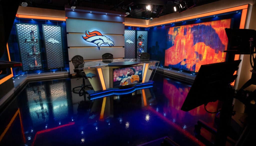 TV Broadcast studio for the Denver Broncos, who enjoy lucrative NFL media deals