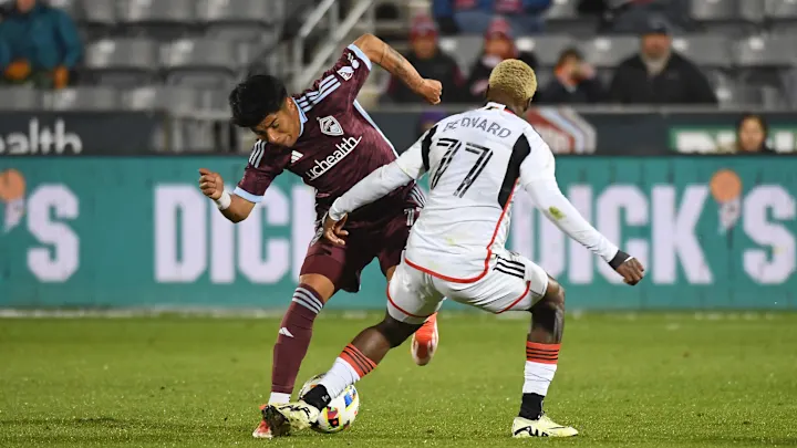 The Colorado Rapids playing in an MLS game