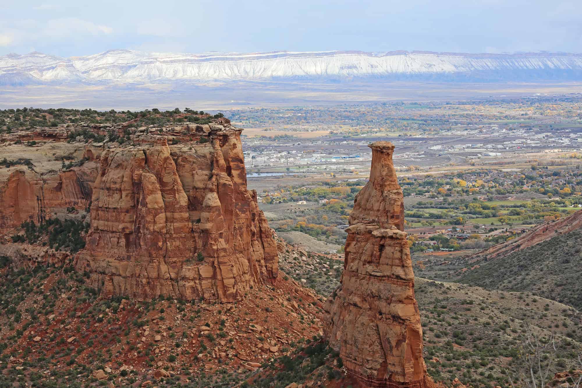 Independence Monument with Grand Junction, Colorado in the background