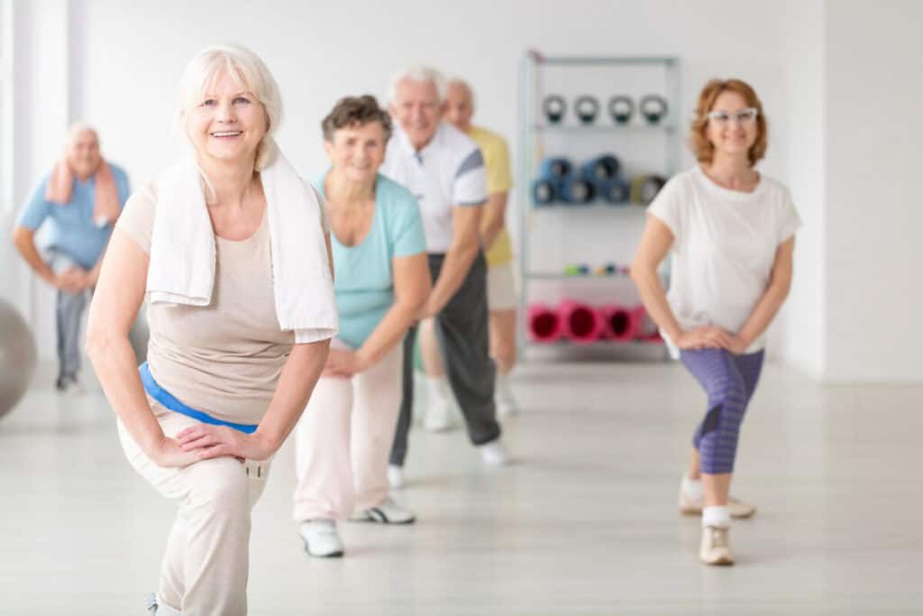 People Participating in Senior Fitness Classes in Longmont, Colorado