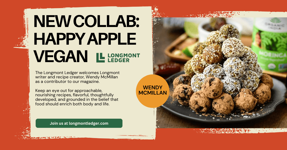 New Collaboration between Longmont Ledger and Happy Apple Vegan