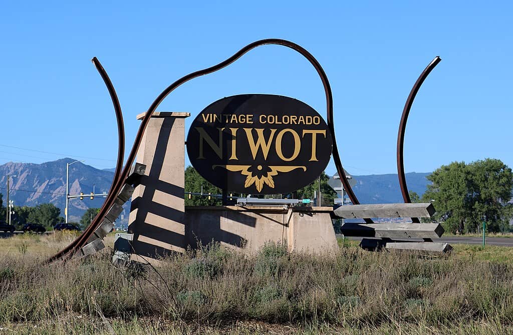 Niwot Colorado Sign - Legacy of Chief Niwot - Longmont Ledger