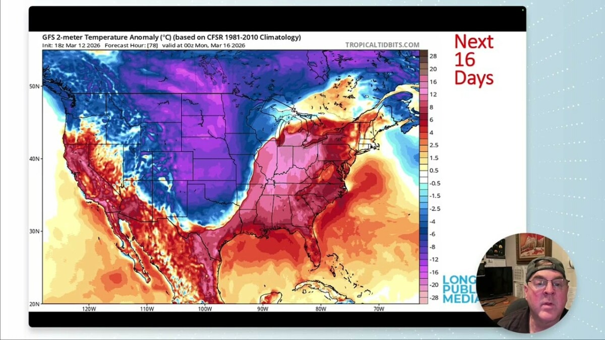 video thumbnail for 'Longmont Weather Report - March 12, 2026 to March 19, 2026'
