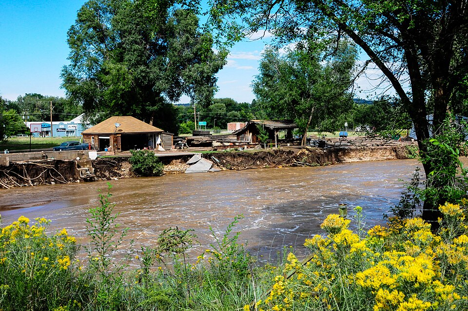 September 2013 Flood Longmont CO - St Vrain River Channel Near Lyons - Longmont Ledger